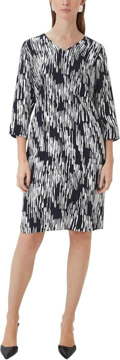 Image du produit Comma Kleid Gemustertes Crêpekleid mit 3/4-Arm (42)