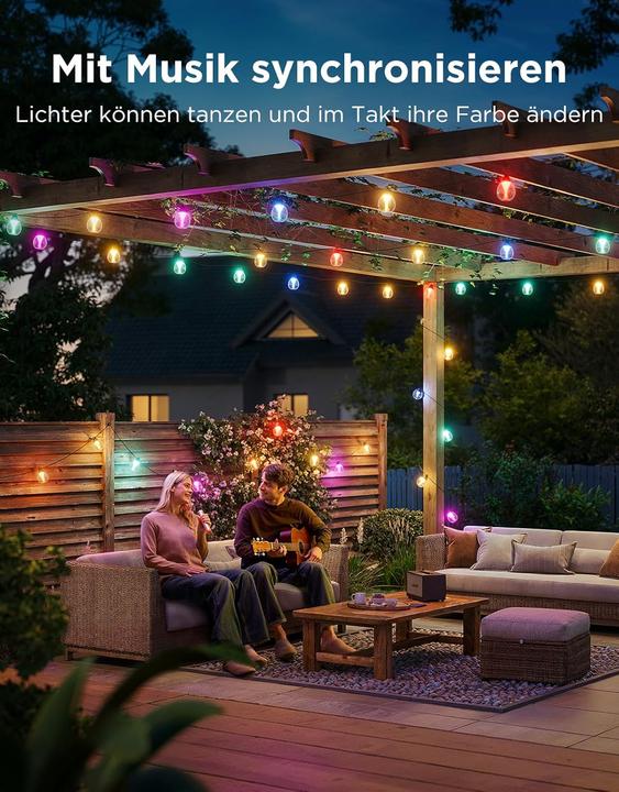 Image du produit Govee LED Lichterkette Smart RGBICW Clear V2 (15 m)