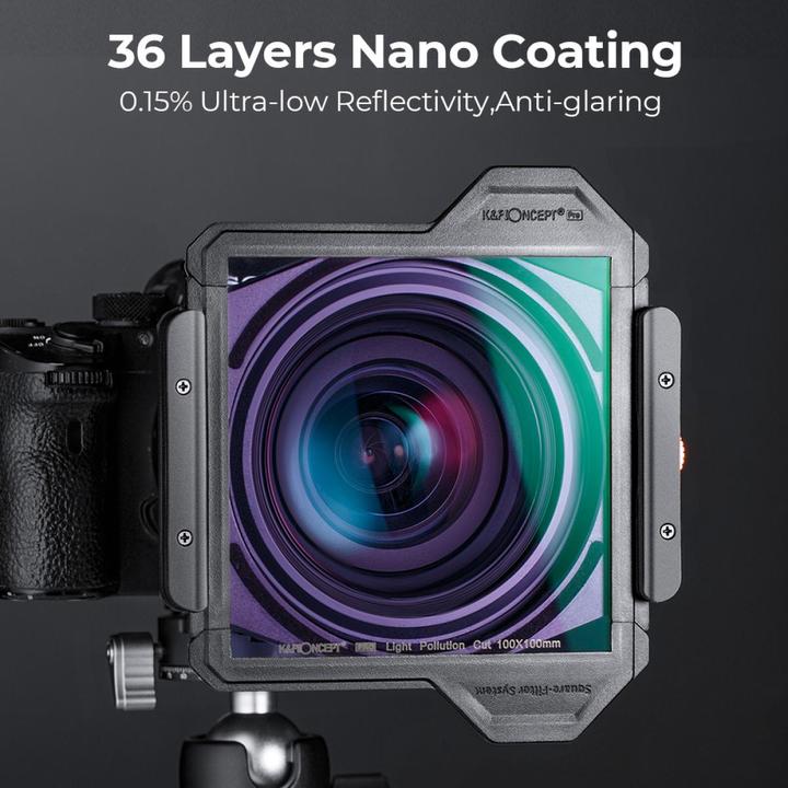 Image du produit K&F Concept 100x100 Natural Light Filter w/ Frame (X-PRO) (KF-1903) (Filtre de veilleuse, 100 mm)