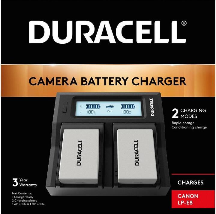 Actual product image Duracell Dual Charger for DR9945/LP-E8 (Camera battery charger)