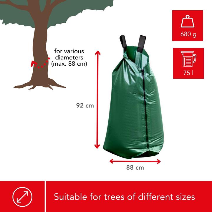 Produktbild Toolland Baumbew?sserungsbeutel - 75 L - 420 g/m? (Baumbewässerungssack)