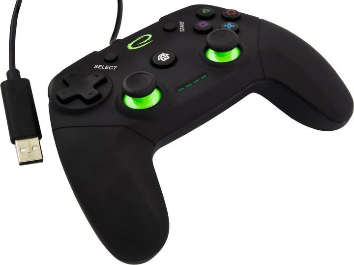 Produktbild Esperanza EGG110K Gaming-Controller Gamepad PC Playstation 3 Analog / Digital USB 2.0 Schwarz (PC, PS3)