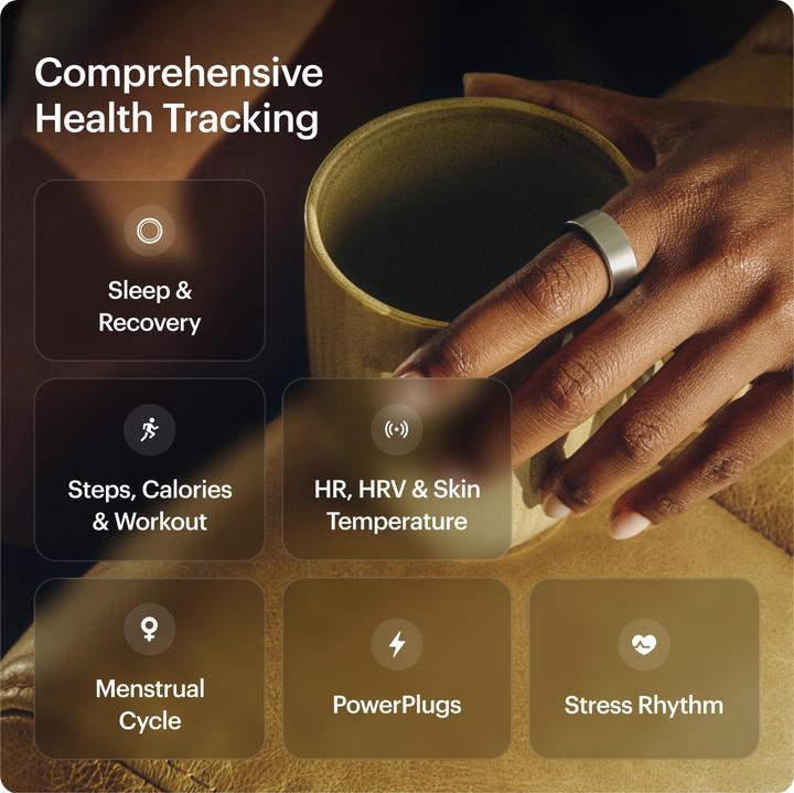 Actual product image Ultrahuman Ring Air (6, Raw Titanium)