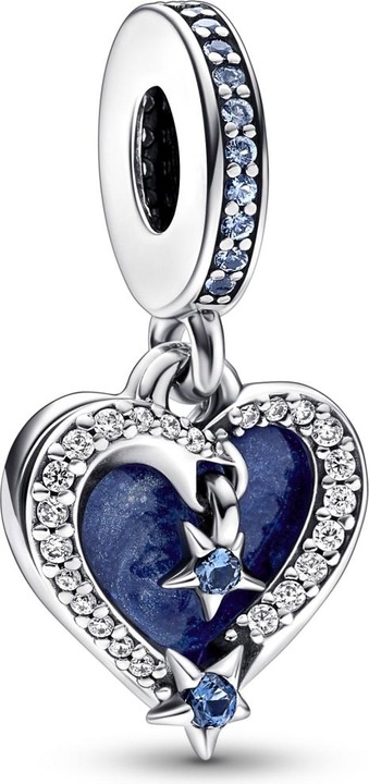 Image du produit Pandora Étoile filante céleste Coeur double (Émail)