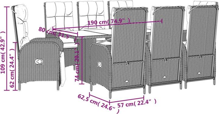 Produktbild vidaXL Garten Essgruppe