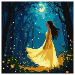 Ideyka Malen nach Zahlen - Mädchen unter den Glühwürmchen