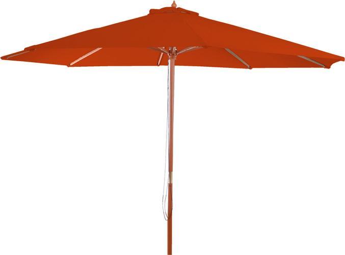 Image du produit Mendler Parasol Florida, Ø 3m polyester/bois - terracotta
