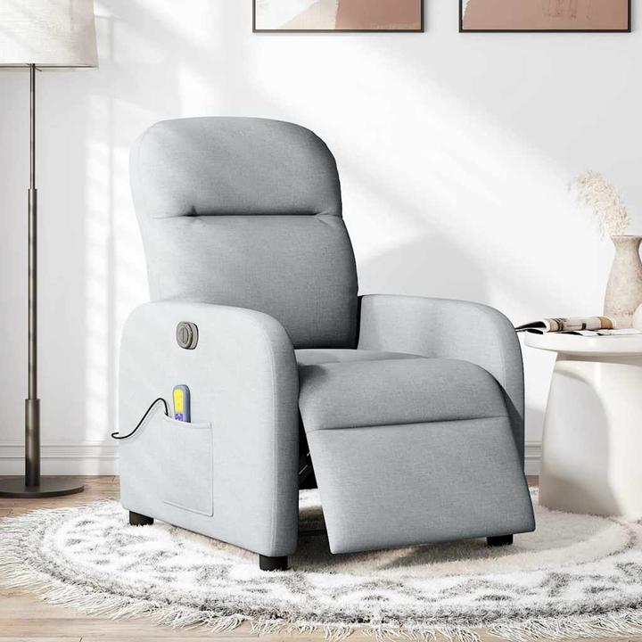 Produktbild VidaXL Massagesessel Elektrisch Hellgrau Stoff