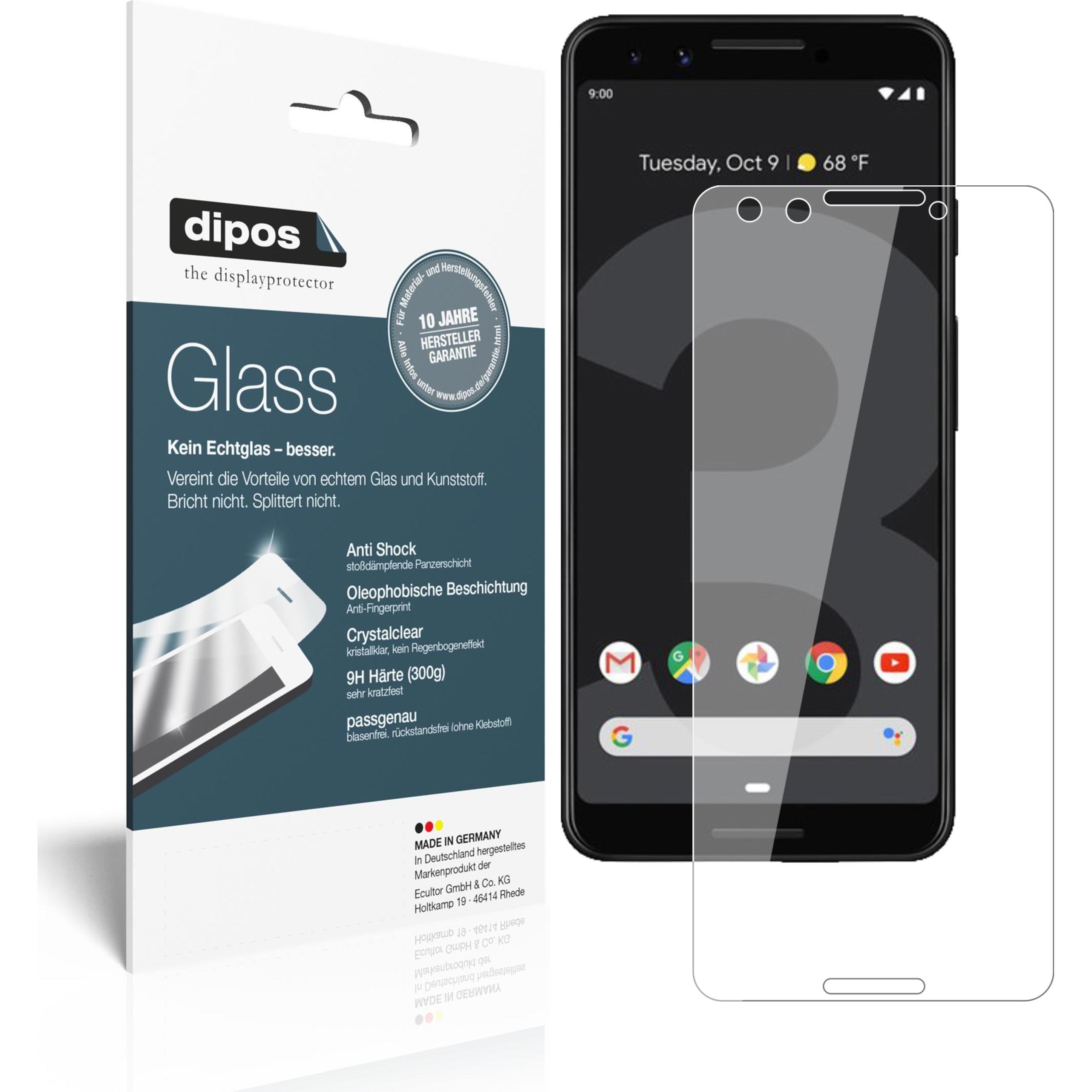 Dipos Displayschutz Anti-Shock (1 Stück, Google Pixel 3), Smartphone Schutzfolie, Transparent