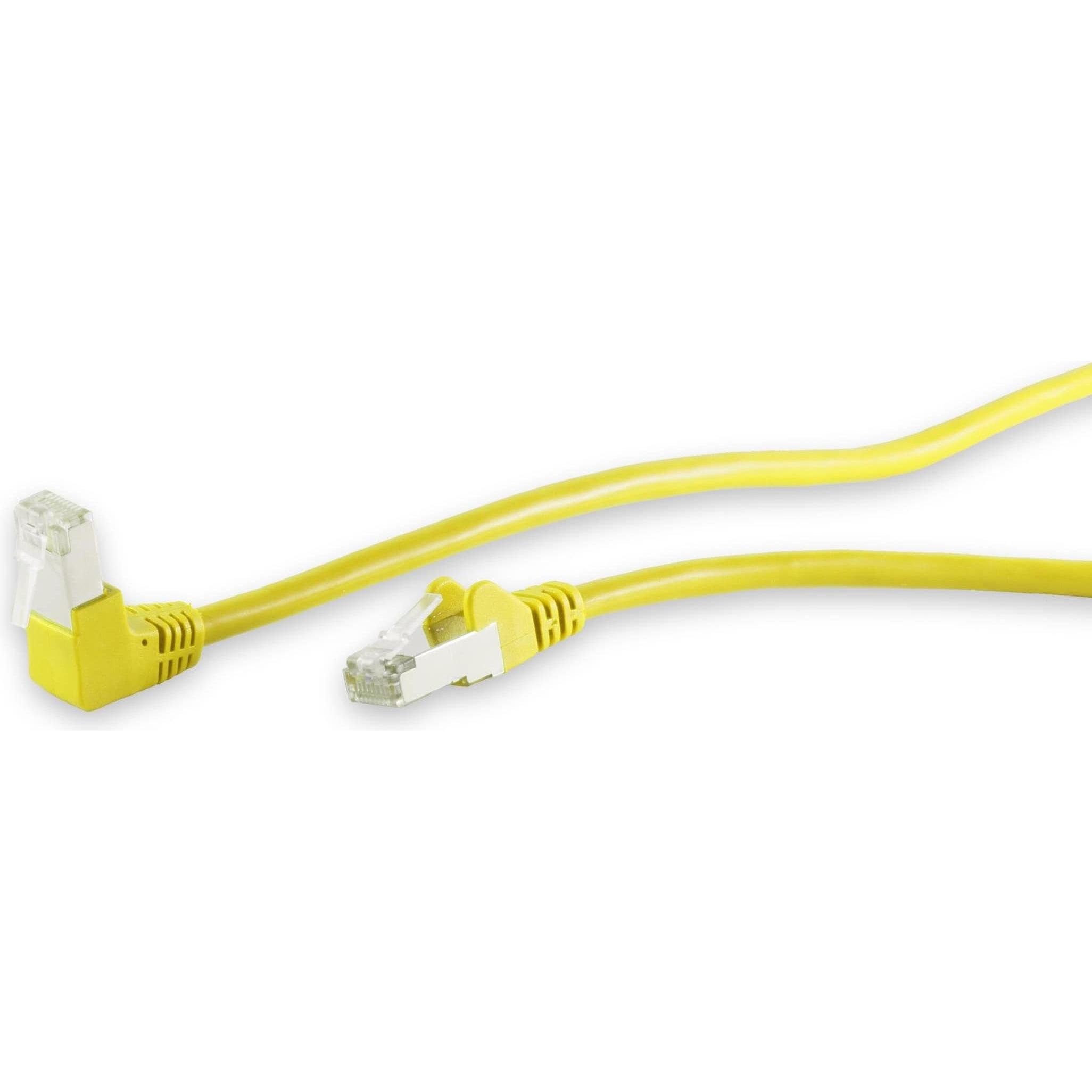 Thumbnail - Shiverpeaks S/CONN maximum connectivity Netzwerkkabel-Patchkabel, cat 6, S/FTP, PIMF, Winkel-gerade, gelb, 1,0m (S/FTP, ...