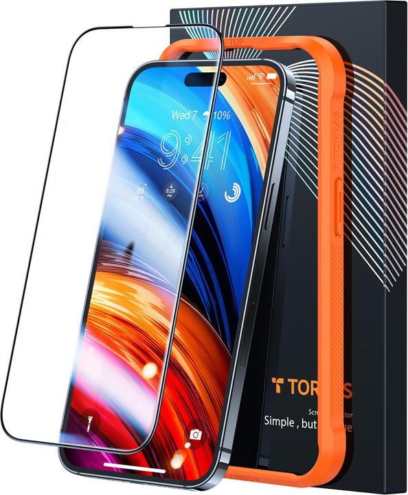 Actual product image Torras Diamond Panzerglas (1 Piece, Apple iPhone 15 Pro)