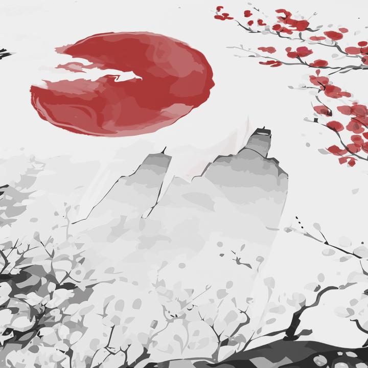 Actual product image Titanwolf Gaming Mouse Pad, XXXL Speed Mouse Mat 1200 x 600 mm, Speed & Precision, Japan Ink Painting (XXL)