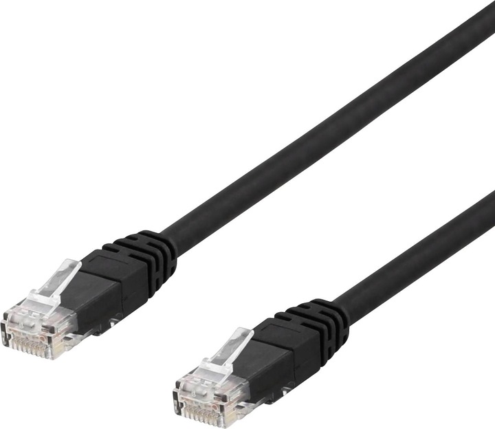 Produktbild Deltaco patchkabel - 3 m - sort (U/UTP, CAT6, 3 m)