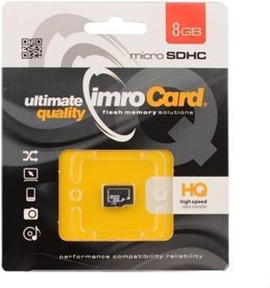 IMRO 10/8G Carte mémoire 8 Go MicroSDHC classe 10 (8 Go, microSDHC, U1, UHS-I)