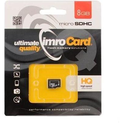 IMRO 10/8G Scheda di memoria 8 GB MicroSDHC classe 10 (8 GB, microSDHC, U1, UHS-I), Scheda di memoria, Nero