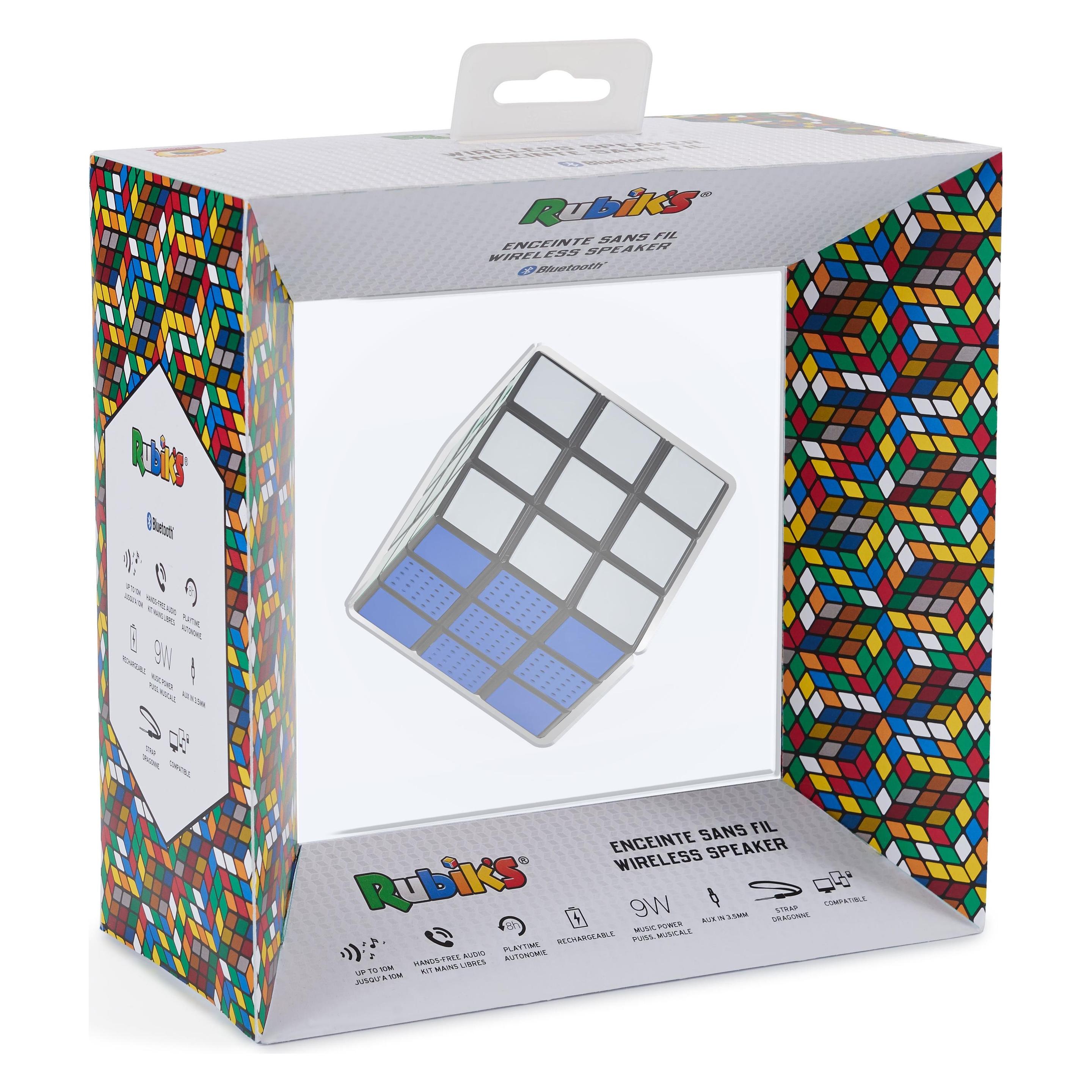 Haut-parleur Bluetooth portable en forme de cube LED lumineux avec changement de couleur 40 x 40 cm
