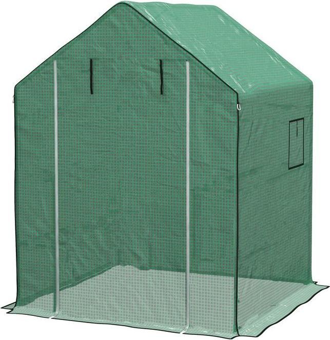 Produktbild Swisshandel24 Ersatzfolie Gewächshausfolie, Seitenfenster, Rolltür, PE-Folie, Grün, 140 x 143 x 190 cm