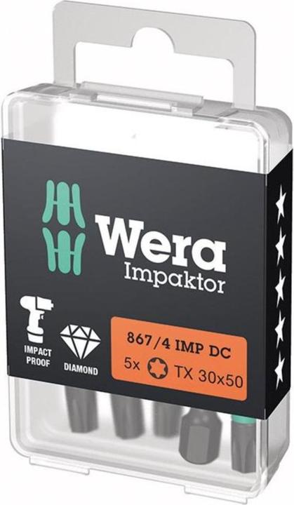 Produktbild Wera Bit 867/4 IMP DC T30 Länge 50 mm 1/4 ″ E6,3 Impaktor, DC (T30)