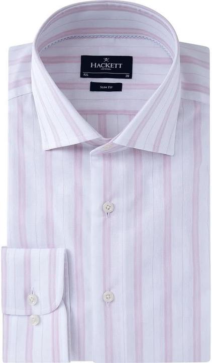 Immagine prodotto Hackett Mens ETAMINE STRIPE Shirt, 8AGWHITE/PINK, Medium (M)