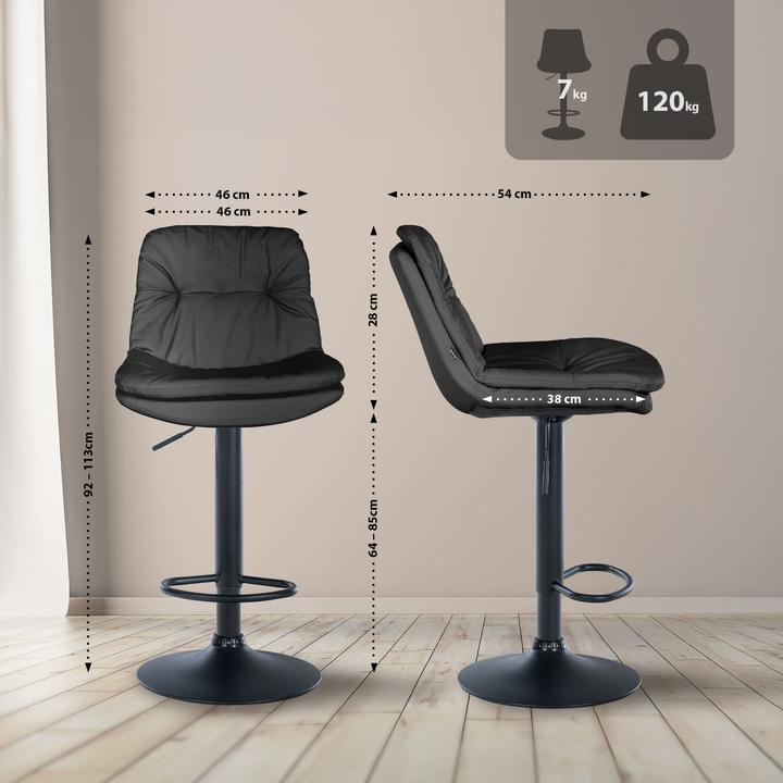 Produktbild CLP Barhocker Laurel höhenverstellbar und drehbar