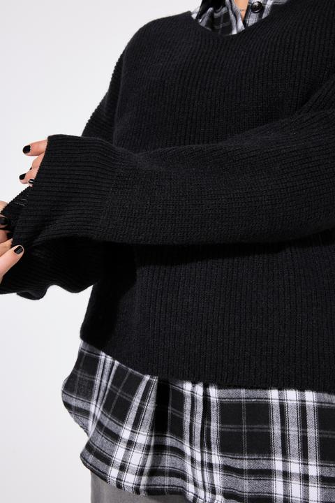 Immagine prodotto Studio Untold Maglione dal taglio squadrato in morbida maglia a costine (42, 44)