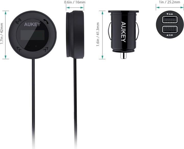 Image du produit Aukey BT-F4 Émetteur-récepteur FM sans fil