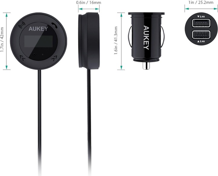 Produktbild Aukey BT-F4 Wireless FM Transmitter and Receiver