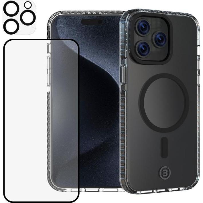 Thumbnail - 3Sixt Impact Zero Handyhülle 3in1-Set (Apple iPhone 15 Pro), Smartphone Hülle, Transparent