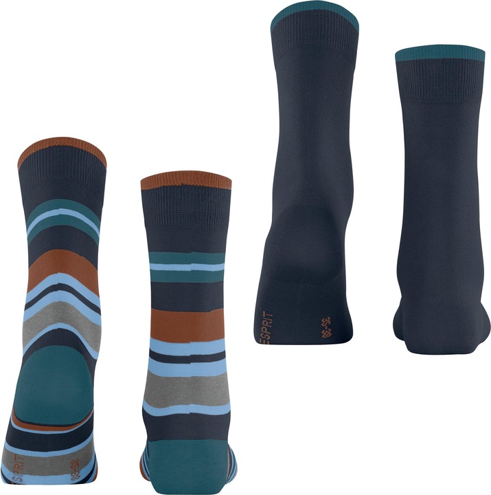 Immagine prodotto Esprit Retro Stripe 2-Pack Donna (Confezione da 2, 39 - 42)