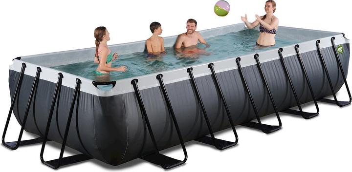 Image du produit Exit Piscine à cadre 540x250x100 cm avec pompe à filtre à sable - noir avec pompe à filtre à sable (540 x 250 x 100 cm)