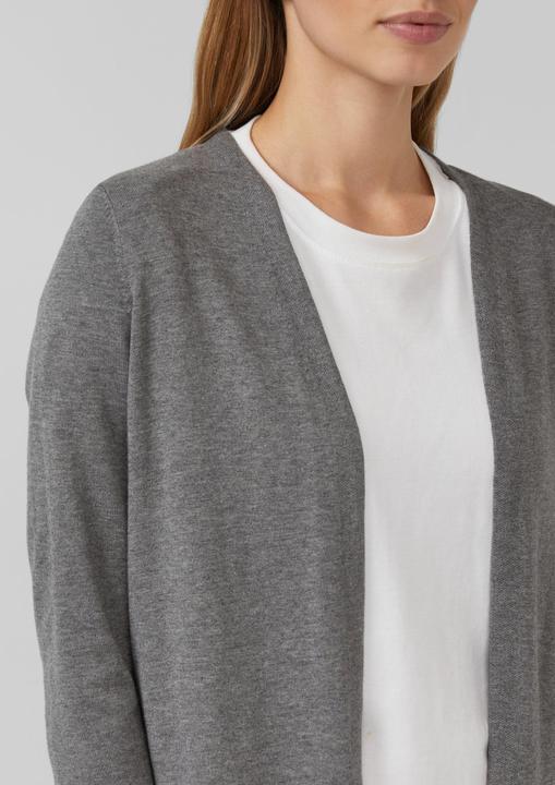 Produktbild s.Oliver Strickjacke Feinstrickjacke mit Rollkante am Saum (36)