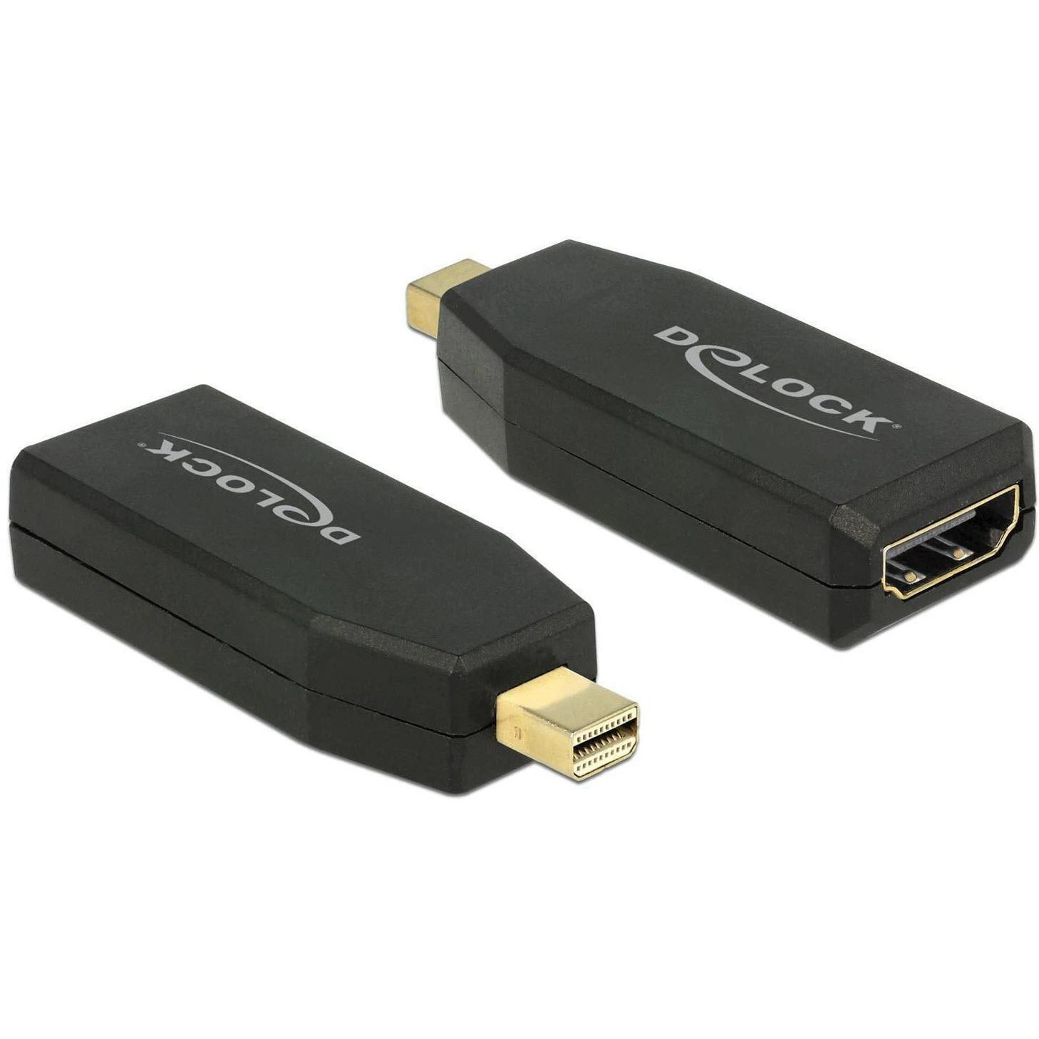 Delock Mini DP zu (HDMI, 6.10 cm), Data + Video Adapter, Schwarz