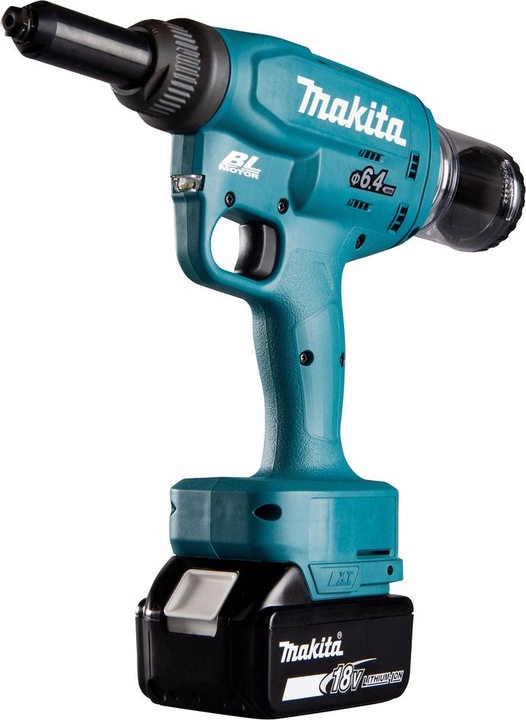 Produktbild Makita DRV 250 RFJ Akku Blindnietsetzgerät 18 V 20 kN Brushless + 2x Akku 3,0 Ah + Ladegerät + Makpa