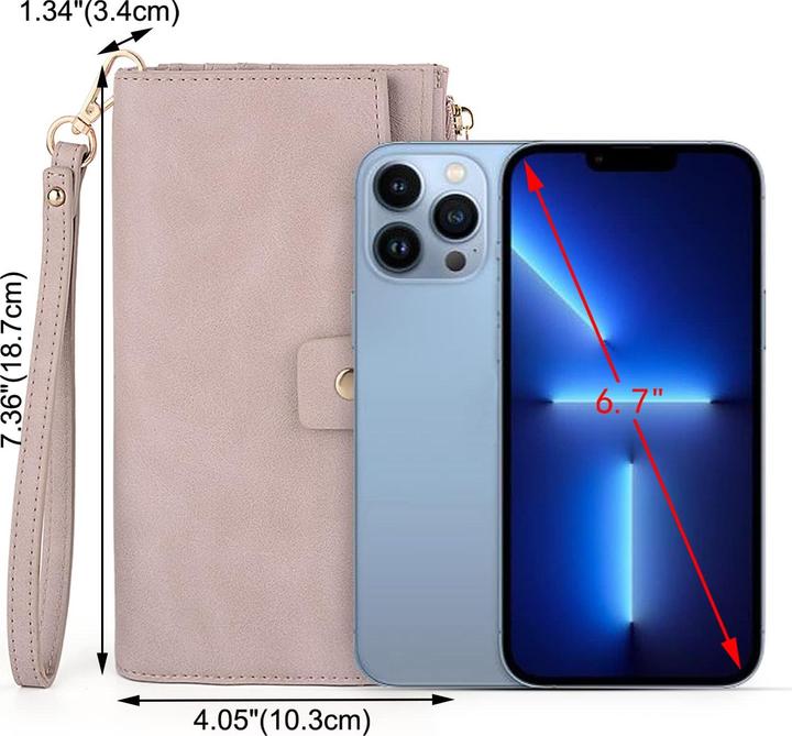 Produktbild Only-Bags.Store Brieftasche RFID-Blockierung Grosse Kapazität Vegan Leder Clutch Wallet 21 Card Slots Holder