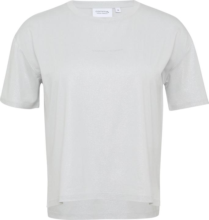 Image du produit Comma T-Shirt Kurzes T-Shirt im Relaxed Fit mit Label-Print und Glitzer (40)