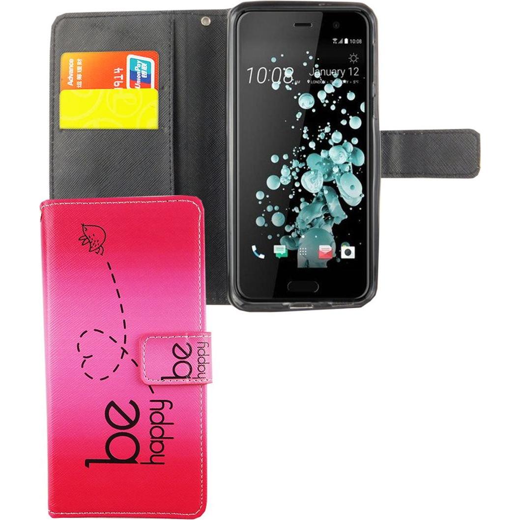 König Design Hülle Handy Schutz für HTC U Play Case Cover Tasche Wallet Etui Handyhülle Neu (HTC U Play), Smartphone Hül...