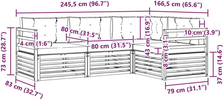 Produktbild vidaXL Outdoor-Sofa