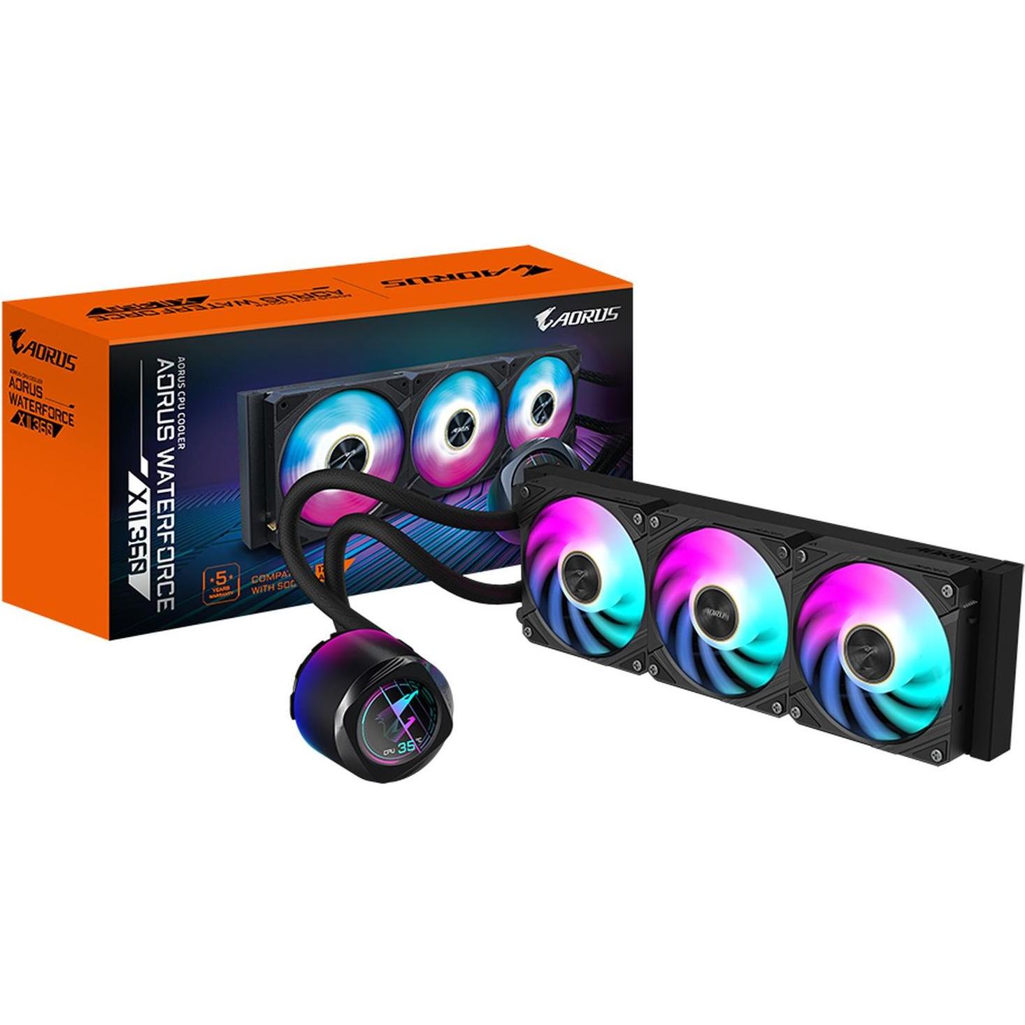 Gigabyte AORUS Waterforce X II 360, CPU Wasserkühler, Schwarz