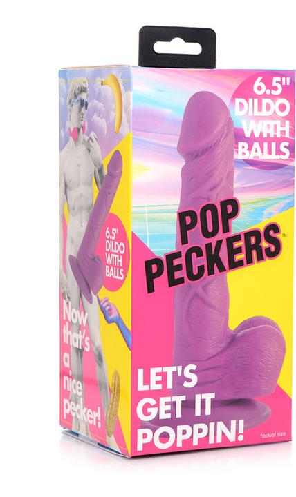 Produktbild Pop Peckers Poppin Dildo 16.5 cm - Purple