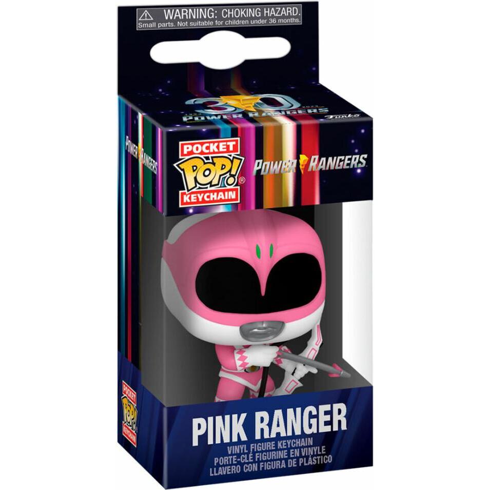 Thumbnail - Funko, Schlüsselanhänger, Power Rangers 30th présentoir porte-clés Pocket POP! Vinyl Pink Ranger 4 cm (12), Pink