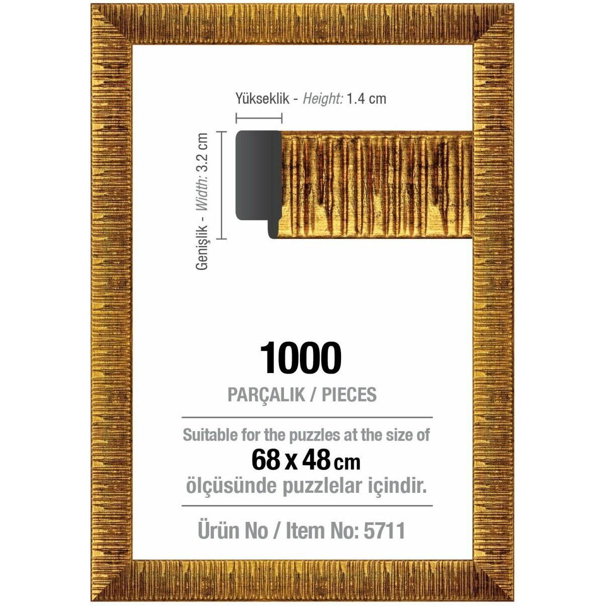 Lamberth 1000 Piece Puzzle Frame - Gold - 3 cm