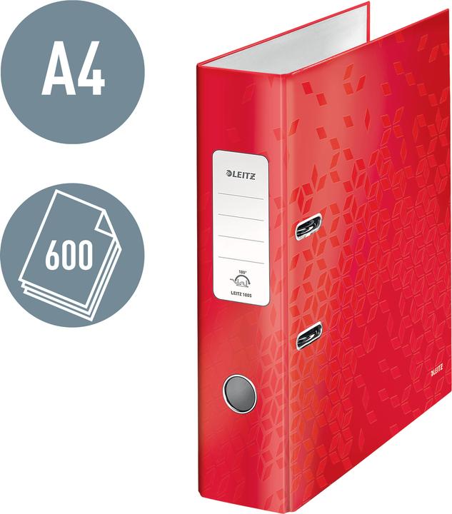 Actual product image Leitz Folder A4 8cm Wow red (A4, 80 mm, 1 Piece)