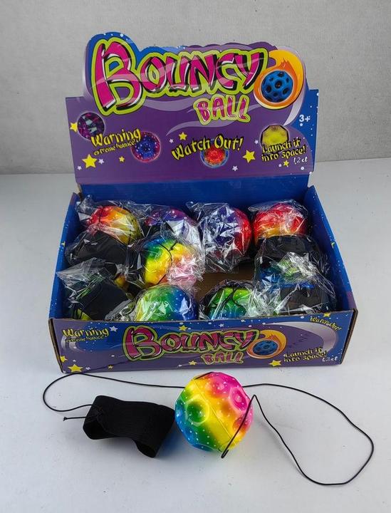 Immagine prodotto Roost Bungee ball arcobaleno su una corda assortita