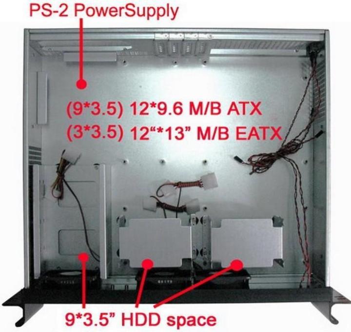 Actual product image Techly Rack Chassis 19 3U Black