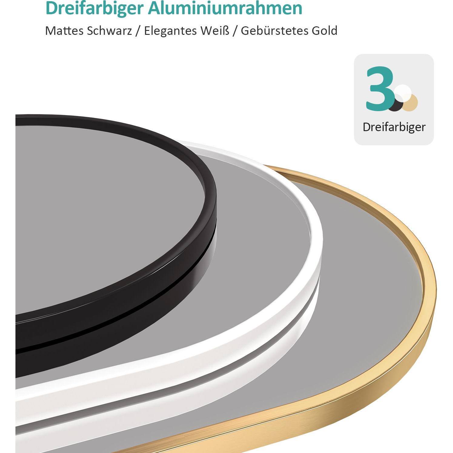Thumbnail - Emke, Spiegel, Bogen Standspiegel mit Rahmen aus Aluminium, 60*160cm, Gold