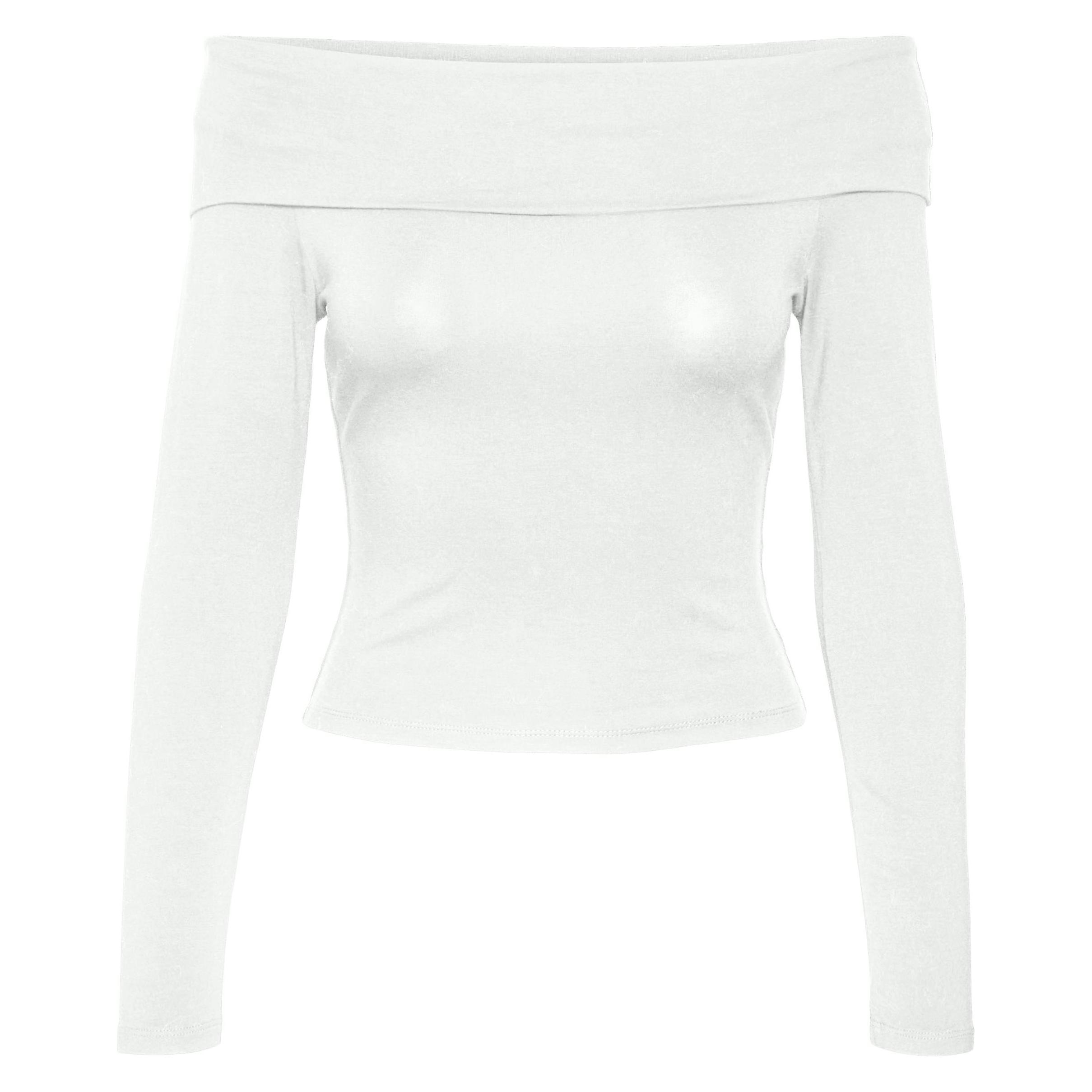Aware, Damen, Blusen, Vmtheodosia Ls Off Shoulder Top Vma, Weiss, (Xl)
