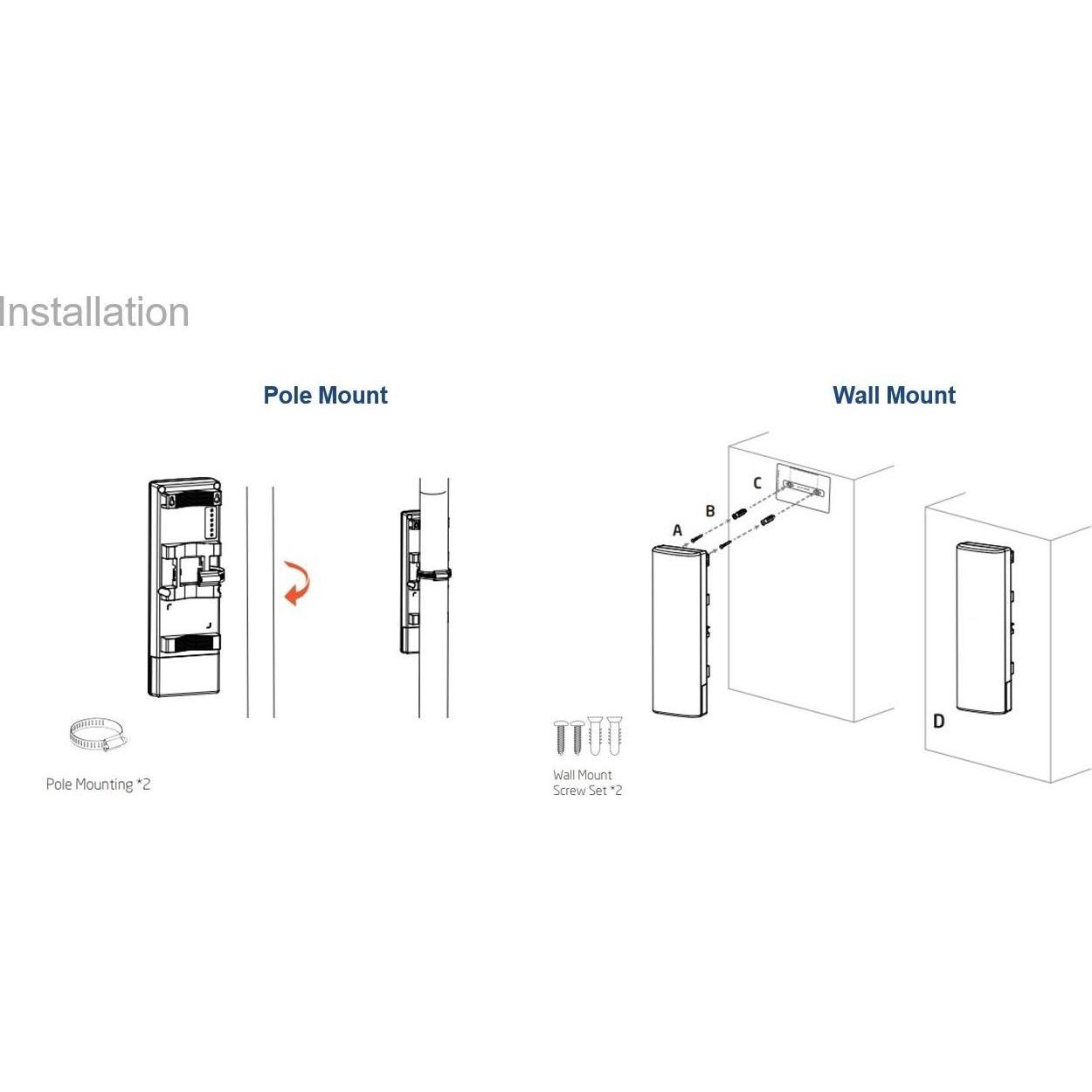 Thumbnail - Allnet Wireless AP WIFI6 &bull AX1200 &bull 2x2 &bull Outdoor &bull 1x GbE passive PoE 24VDC &bull I (1200 Mbit/s), Acce...