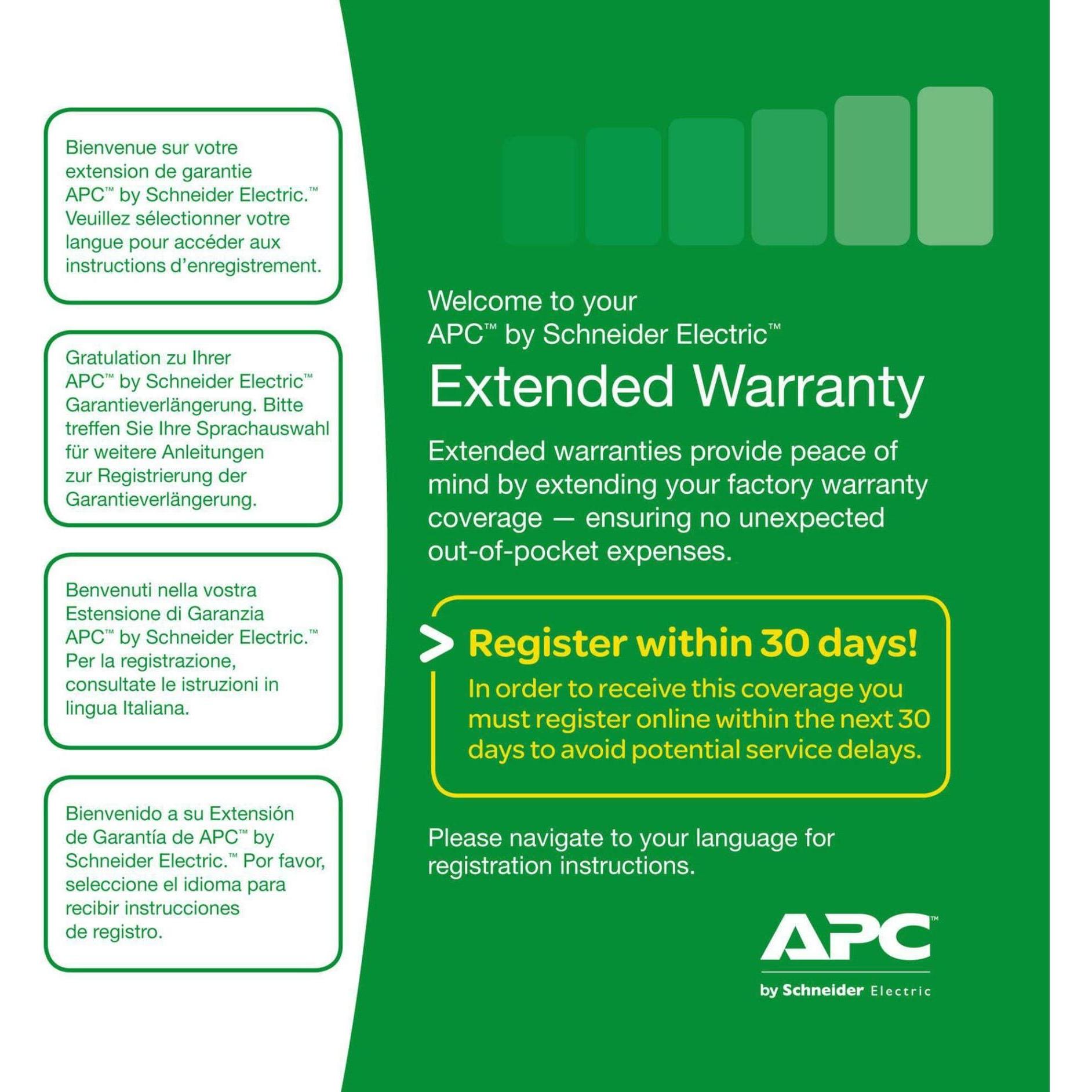 APC Service Pack, 3 Year Warranty Extension, USV Zubehör