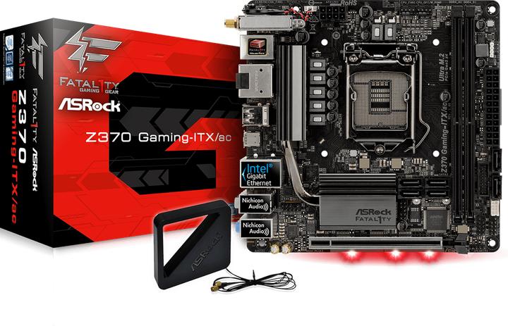 Produktbild AsRock Fatal1ty Z370 Gaming-ITX/ac (LGA 1151, Intel Z370, Mini-ITX)