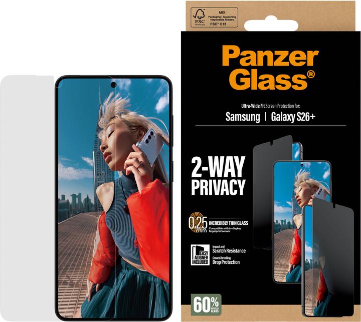 PanzerGlass Ultra-Wide Fit (1 Stk., Samsung Galaxy S26+)